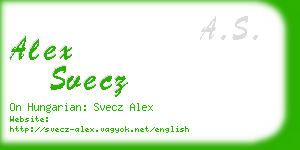 alex svecz business card